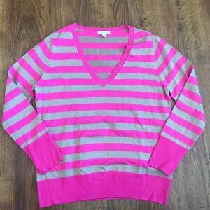 Gold and pink striped Sweater New York & Company